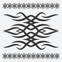 set of tribal ornamental tatoo vector