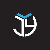 JY letter logo design on black background. JY creative initials letter logo concept. JY letter design. vector