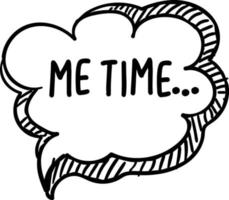 Speech cloud with word   me time. vector