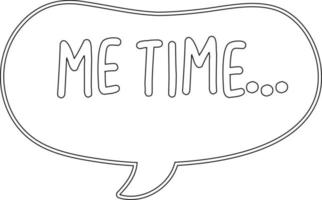 Speech cloud with word   me time. vector