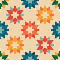 Christmas stars seamless pattern. Vintage retro pattern with stars. Vector illustration