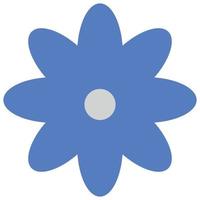 Flower in retro groovy style. Simple vector icon