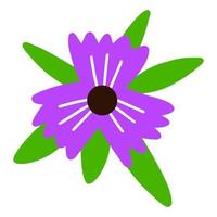 Purple flower isolated on awhite background vector