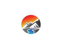 Creative Mountain Investment Logo Icon Design Concept Vector Template.