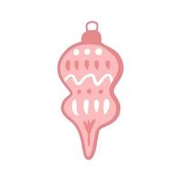 Christmas tree decoration, vector flat illustration on white background