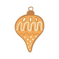 Christmas tree decoration, vector flat illustration on white background