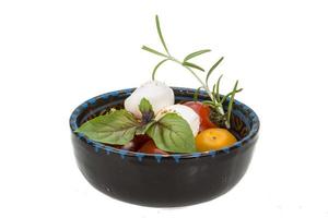 Caprese salad dish view photo