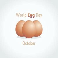 gráfico vectorial del día mundial del huevo bueno para la celebración del día mundial del huevo. diseño plano. diseño de volante. ilustración plana.