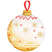 weihnachtskugel, weihnachtsdekoration, weihnachtsverzierungsaquarellillustration png