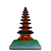 icône de bali indonésie rendu 3d png