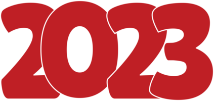 rood 2023 gelukkig nieuw jaar numeriek. aantal logo tekst ontwerp png