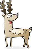 doodle character cartoon reindeer vector