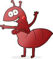 doodle character cartoon ant vector