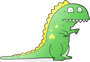 doodle character cartoon dinosaur vector