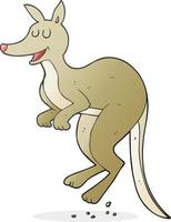 doodle character cartoon kangaroo vector