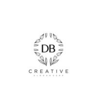 DB Initial Letter Flower Logo Template Vector premium vector art