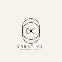 DC Initial Letter Flower Logo Template Vector premium vector art