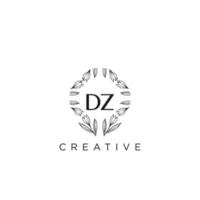 DZ Initial Letter Flower Logo Template Vector premium vector art