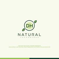 DH Initial natural logo vector