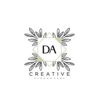 DA Initial Letter Flower Logo Template Vector premium vector art