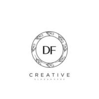 DF Initial Letter Flower Logo Template Vector premium vector art