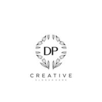 DP Initial Letter Flower Logo Template Vector premium vector art