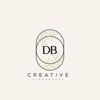 DB Initial Letter Flower Logo Template Vector premium vector art