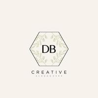 DB Initial Letter Flower Logo Template Vector premium vector art