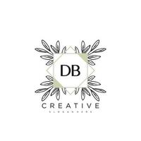 DB Initial Letter Flower Logo Template Vector premium vector art