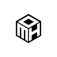 MHO letter logo design with white background in illustrator. Vector logo, calligraphy designs for logo, Poster, Invitation, etc.