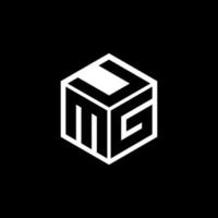 MGU letter logo design with black background in illustrator. Vector logo, calligraphy designs for logo, Poster, Invitation, etc.