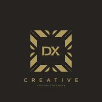 DX initial letter luxury ornament monogram logo template vector