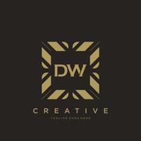 DW initial letter luxury ornament monogram logo template vector