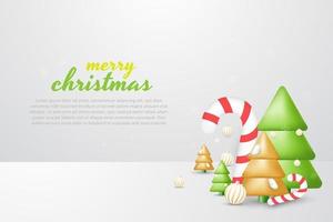 Christmas and New Year backgrounds, Xmas decorations pine spruce, Candy, Golden Balls hanging on candy which will be perfect for greeting cards, banners, posters vector