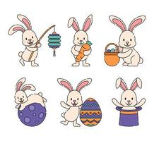 Rabbit Icon Set vector