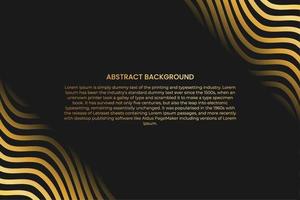 Abstract background with gold line wave. Luxury style. Tech pattern. Curved wavy line, smooth stripe vector