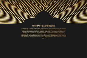 Abstract background with gold line wave. Luxury style. Tech pattern. Curved wavy line, smooth stripe vector