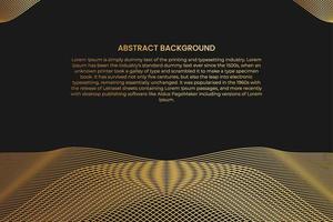 Abstract background with gold line wave. Luxury style. Tech pattern. Curved wavy line, smooth stripe vector