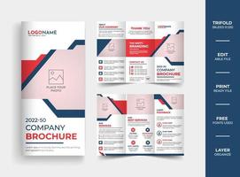 Multipurpose corporate business trifold brochure design template vector