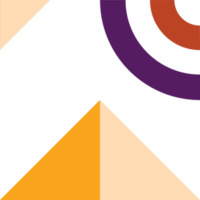 trendiges geometrisches quadrat mit abstrakten mustern in mehreren farben und formen. kreatives zeitgenössisches Designelement für die Dekoration von Pop-Design. png