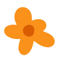 Cute and simple flower illustration in trendy color theme for design element and ornament png