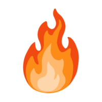 llama de fuego en ilustración simple para elemento de diseño png