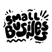 small business word text illustration hand drawn for sticker and design element png