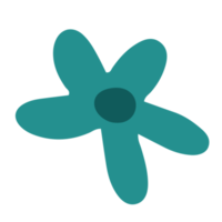 Cute and simple flower illustration in trendy color theme for design element and ornament png