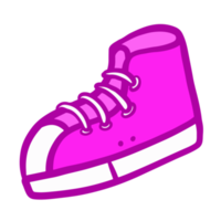 ilustração desenhada à mão de sapato rosa para elemento de design de moda png