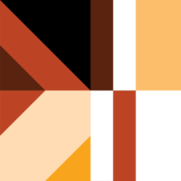 Trendy geometric square with abstract patterns in multiple colors and shapes. Creative contemporary design element for decoration of pop theme design. png