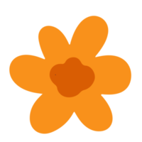 Cute and simple flower illustration in trendy color theme for design element and ornament png