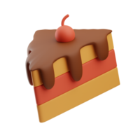 fast food cake illustration 3d png