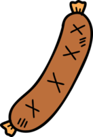 hand gezeichnete köstliche wurstillustration png