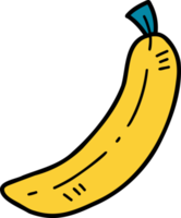 ilustración de plátano dibujado a mano png